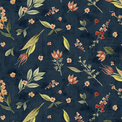 Floral Toss in Navy