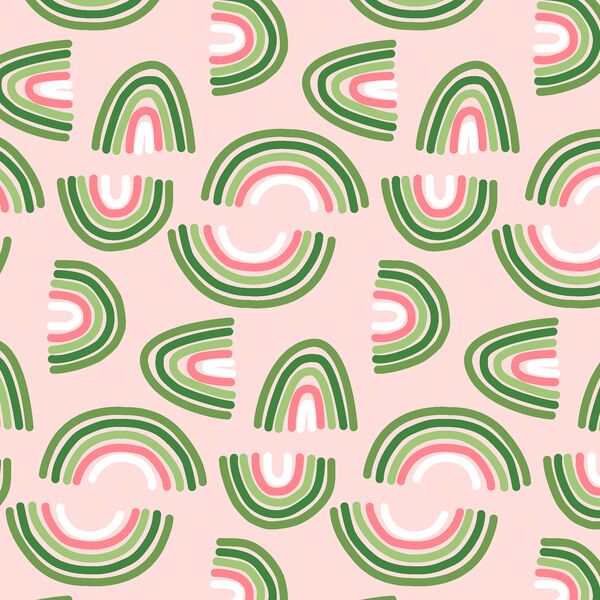 Rainbows in Powder Pink