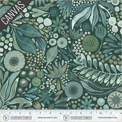 Wild Woodland Canvas in Jade