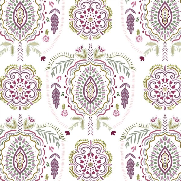 Ornamental Medallions in White