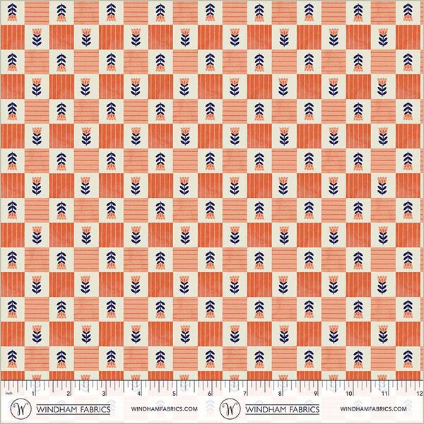 Tulip Check in Coral
