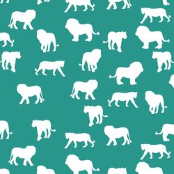 Lion Silhouette in Jade