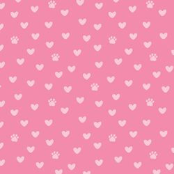 Paws and Hearts in Pink