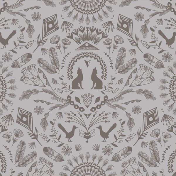 Desert Damask in Pebble