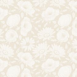 Floral Silhouette in Cream