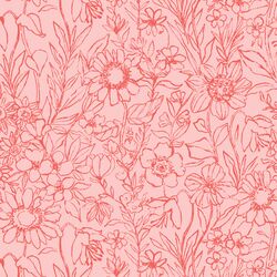 Sketched Garden in Pink Poppy