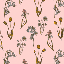 Stems in Tea Rose