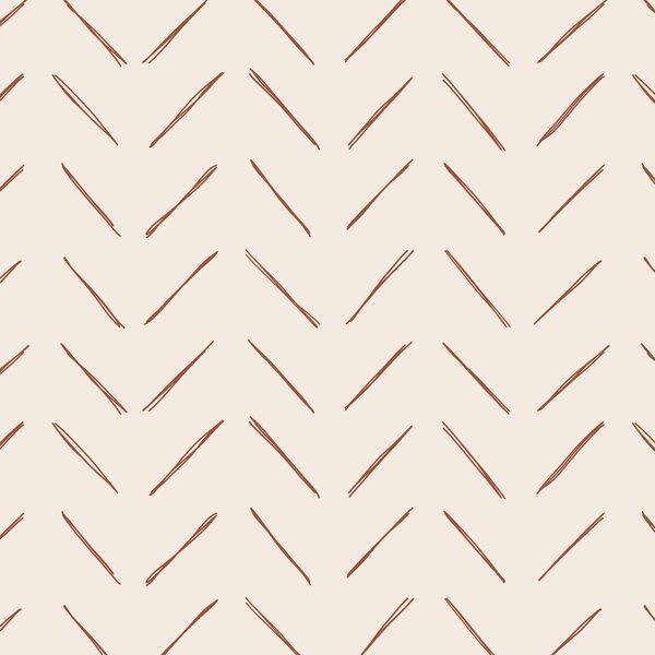 Chevron in Rust Red on Egret