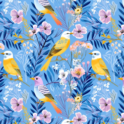 Flock in Clear Blue
