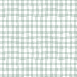 Organic Gingham in Blue Sage