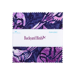 Expressions Batiks Backyard Birds 5" Square Pack