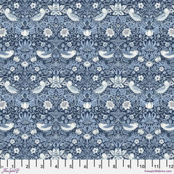 Mini Strawberry Thief in Indigo
