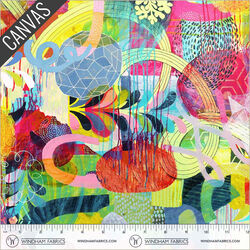 Bright World Canvas in Multi