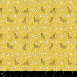 Hedgerow Cats in Yellow