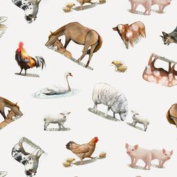 Large Barnyard Animals in Tin Gray