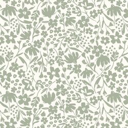 Spring Silhouette in Thyme Green on Ivory