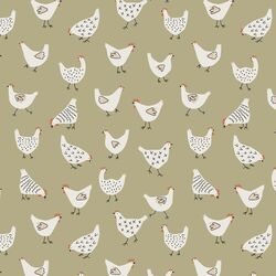 Farm Chickens in Green