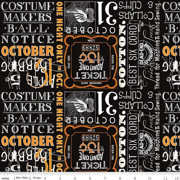 Ticket Text in Black
