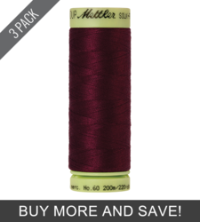Bordeaux (9240-0109) - Silk Finish Cotton 60wt - 220 Yards (3 Pack)