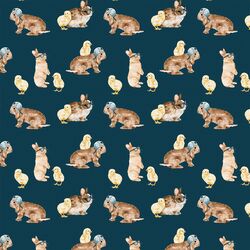 Little Cool Bunnies and Chicks in Navy