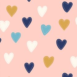 Large Hearts in Dawn Pink