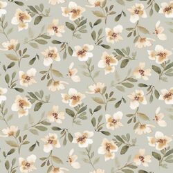 Golden Specter Floral in Light Sage