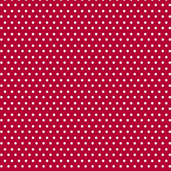 Polka Dots in White on Winter Rose
