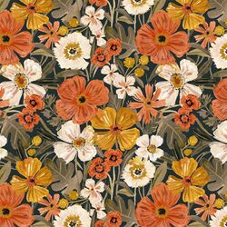 Autumn Poppies in Meadow