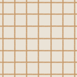 Stitched Grid in Tawny on Cream