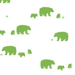 Bear Silhouette in Greenery
