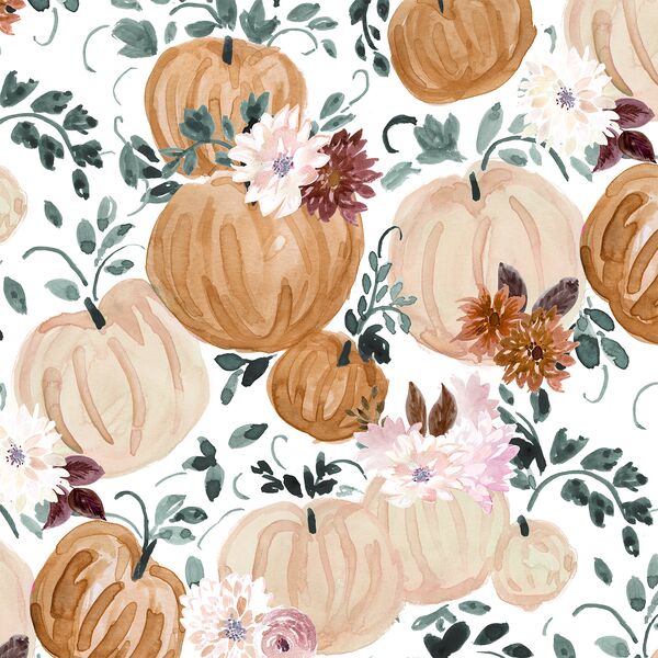 Harvest Pumpkins in Moonlight