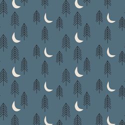 Twilight Trees in Slate Blue