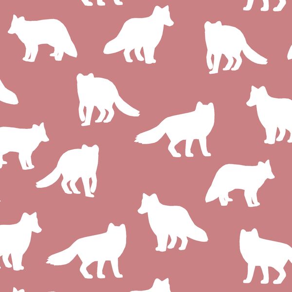 Fox Silhouette in Berry