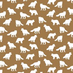 Little Fox Silhouette in Ochre