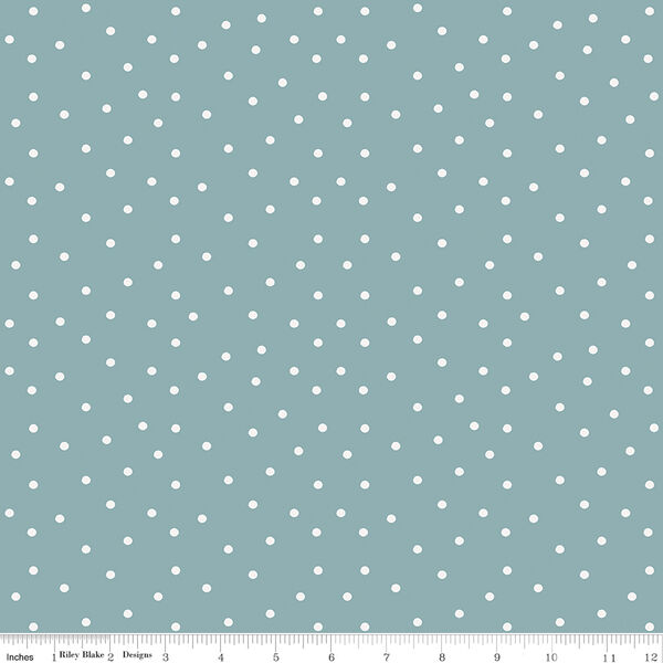 Dots in Dusty Blue