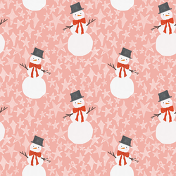 Festive Snowman in Rose