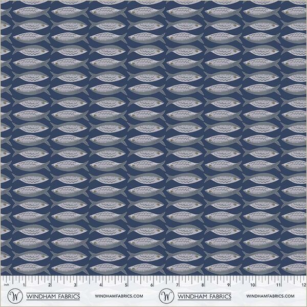 Little Fishies in Navy