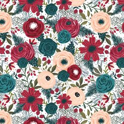 Dashing Floral in White