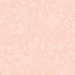 Floral Sketch in Rose