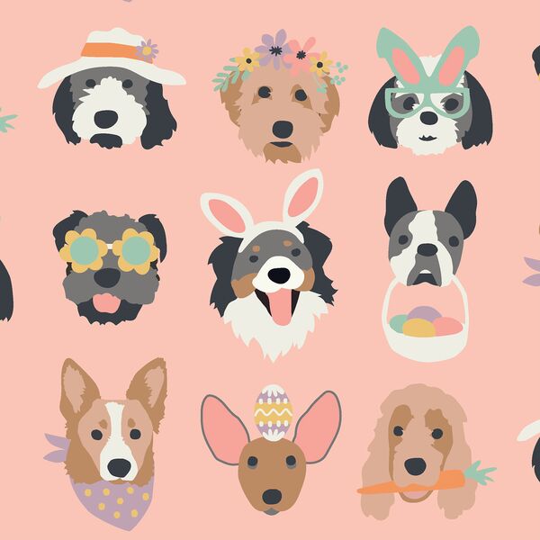 Large Easter Pups in Peachy