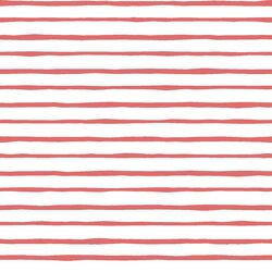 Artisan Stripe in Poppy on White