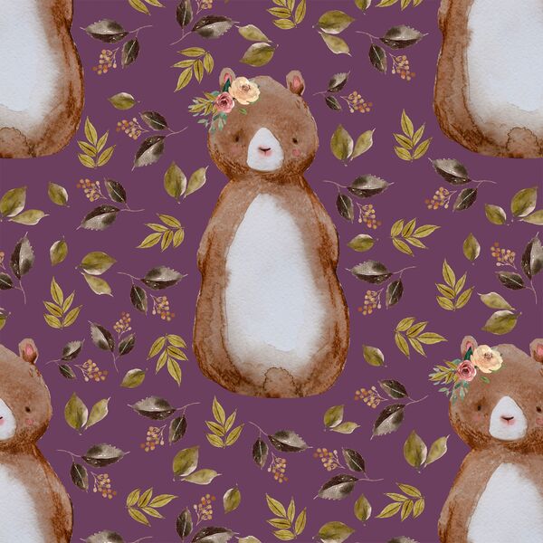 Autumn Bear in Plum