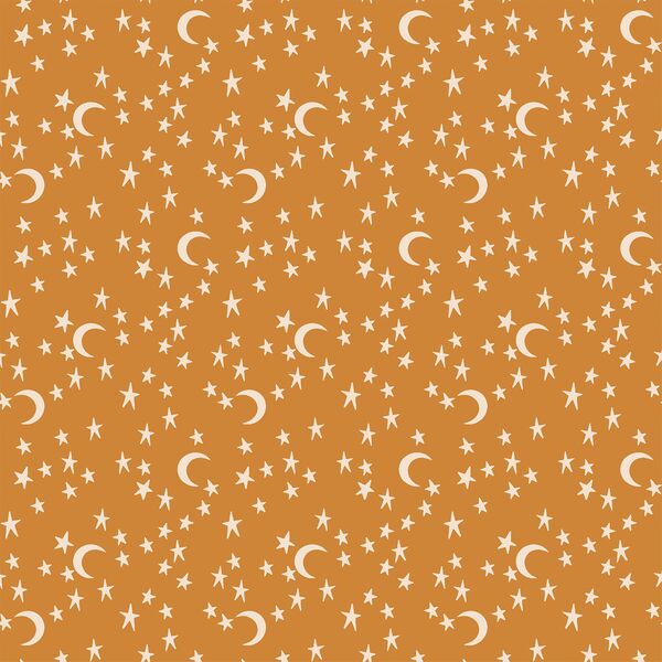 Small Moonlit Stars in Orange
