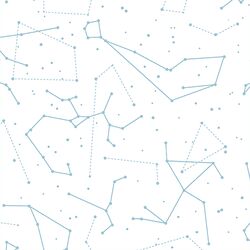 Star Charts in Bluebell on White