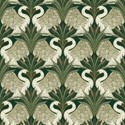 Swans and Cattails in Pine