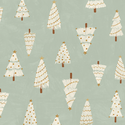 Christmas Trees in Brushed Mint Green