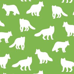 Fox Silhouette in Greenery