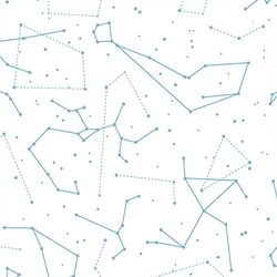 Star Charts in Surf on White