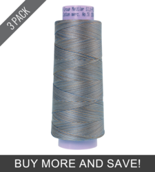 Silvery Blues (9090-9843) - Silk Finish Cotton Multi 50wt - 1500 Yards (3 Pack)