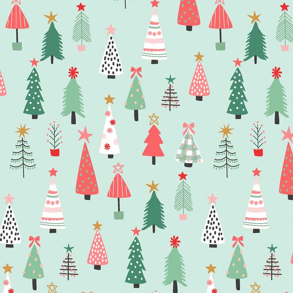 Christmas Tree Forest in Iced Mint